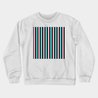 Black Pink and Blue Stripes Crewneck Sweatshirt